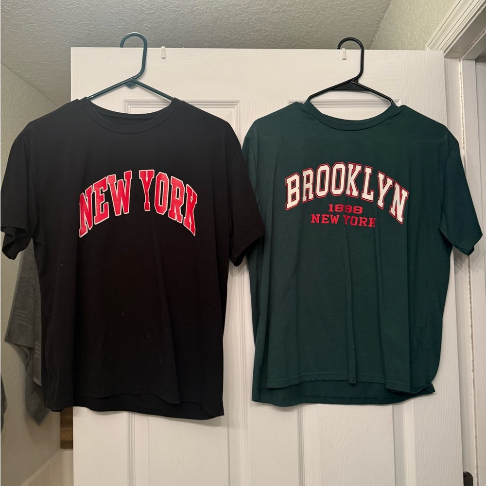 New York and Brooklyn T-Shirts - Black and Green